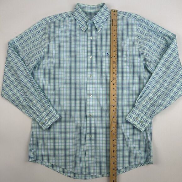 Southern Tide Multicolor Plaid Button Up Shirt Long Sleeve Cotton Sz M Stretch - Picture 7 of 16